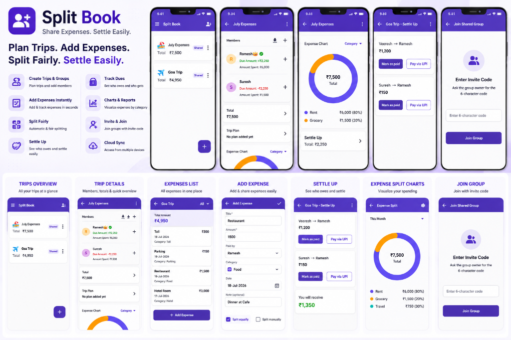 Split Book app screenshot
